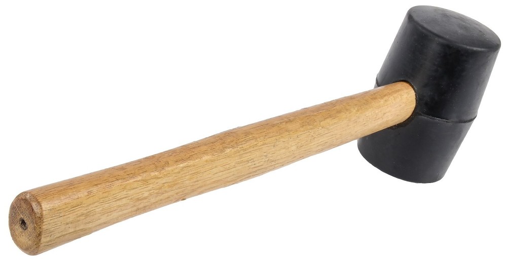JEGS 1129 Rubber Mallet 8 oz. Head 9" Handle