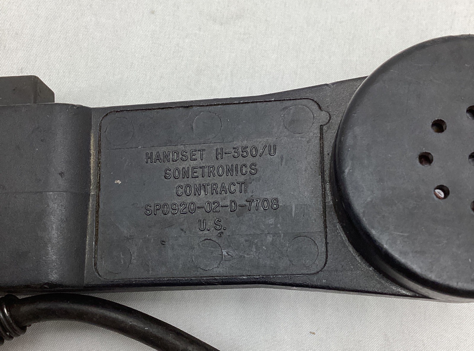 Sonetronics H-350/U 98230 ON273827 Military Radio Handset 6 Pin U329 PRC-148 152