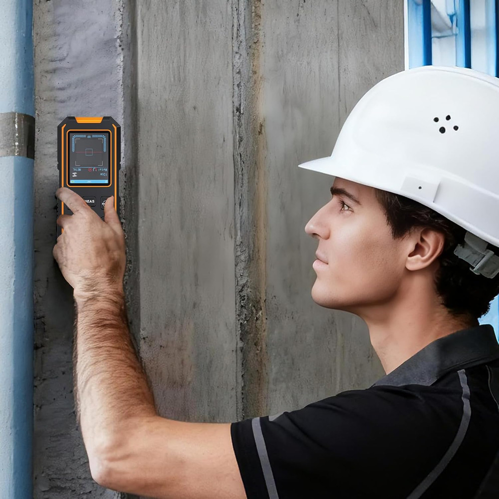 4-in-1 Stud Finder with Laser Measure & Smart Sensor LCD Display