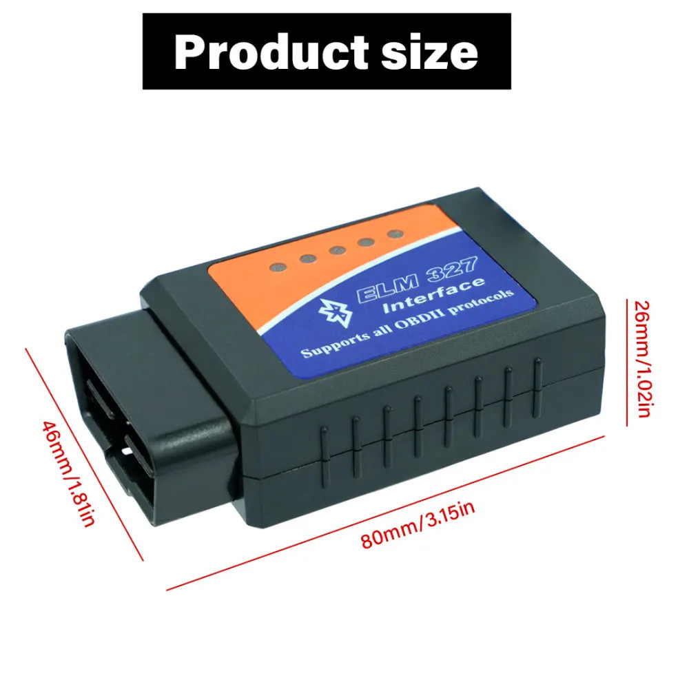 ELM327 OBD2 Scanner Bluetooth Car Diagnostic Tool Code Reader For Android /IOS