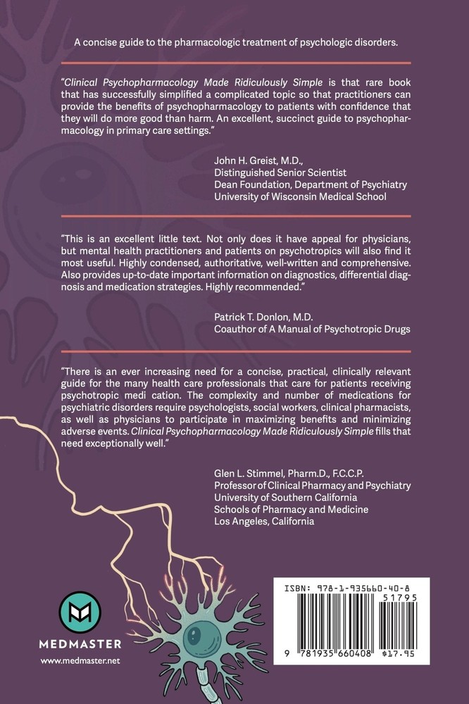 Clinical Psychopharmacology Made Ridiculously Simple