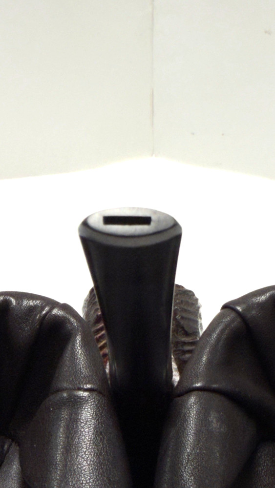 UNKNOWN MAKER: UNSMOKED 4 Panel Rustic Pot, Pristine Tapered Ebonite Stem