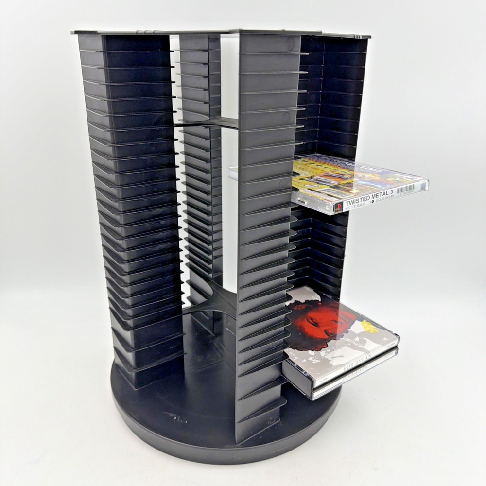 Fellowes 112 CD Rotating Carousel Rotating Media Storage Display Tower Rack