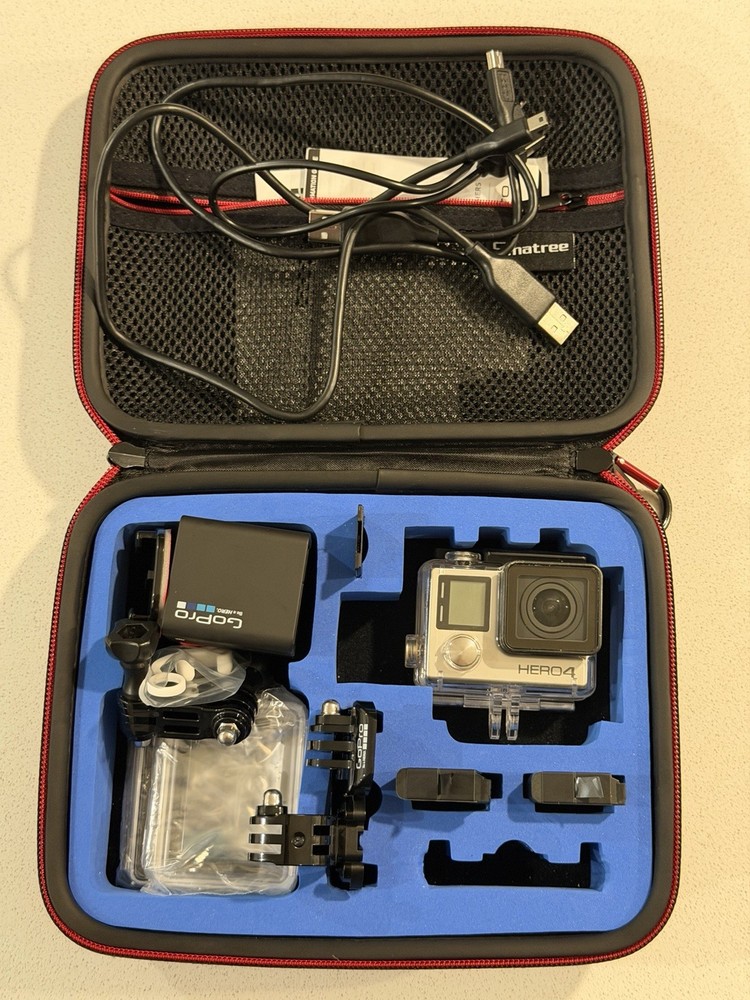 GoPro HERO4 Action Camera - Silver With ACCESSORIES