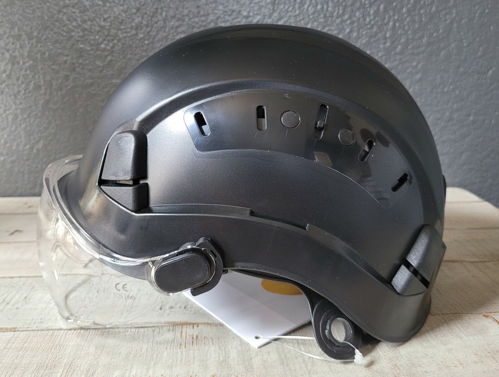 Arborist Tree Rock Safety Helmet, Climbing Work Hard Hat with Visor