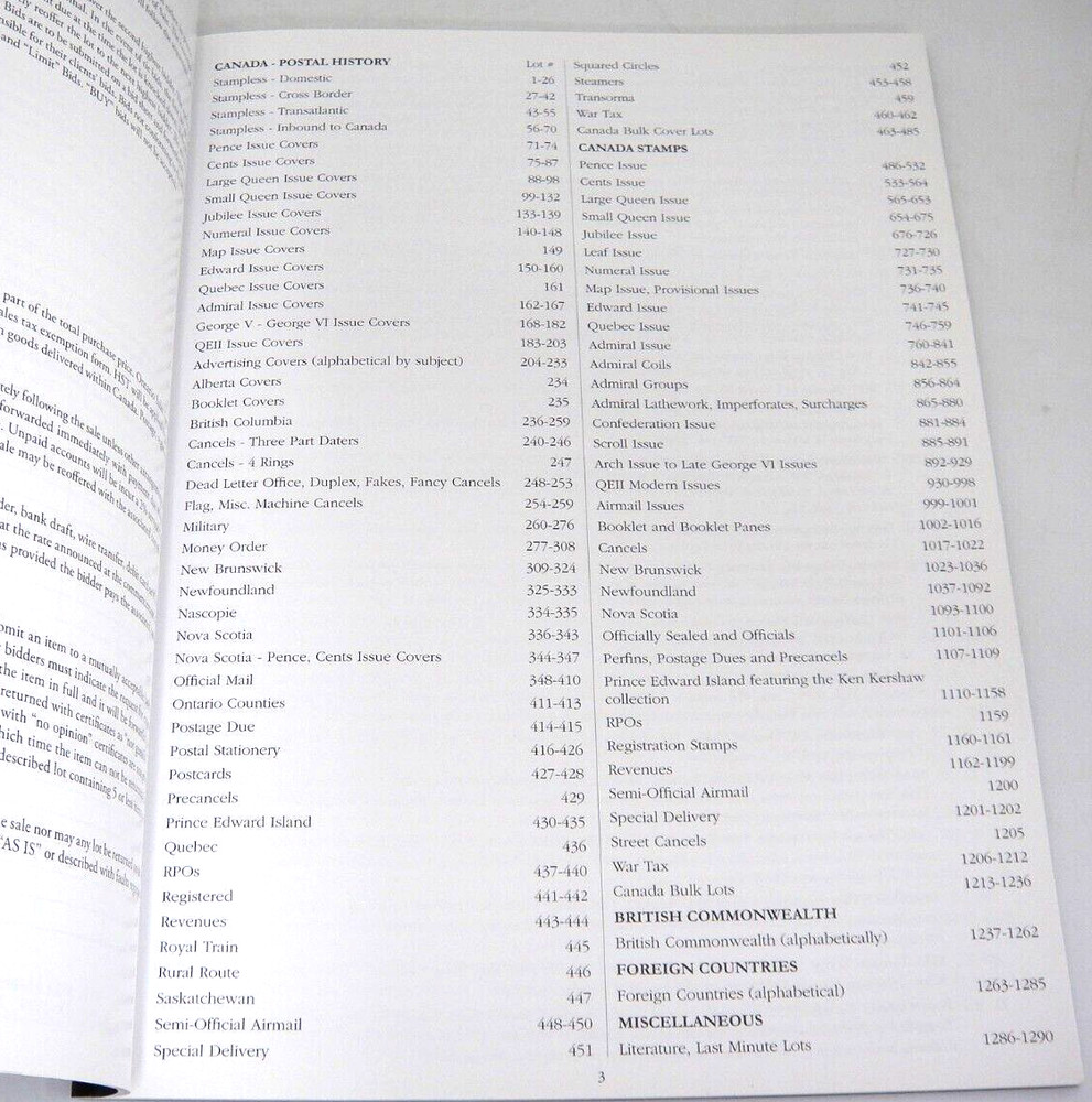 Longley Stamp Auction Catalog 2007 Kershaw & Osgoode Collection Early Canada PEI