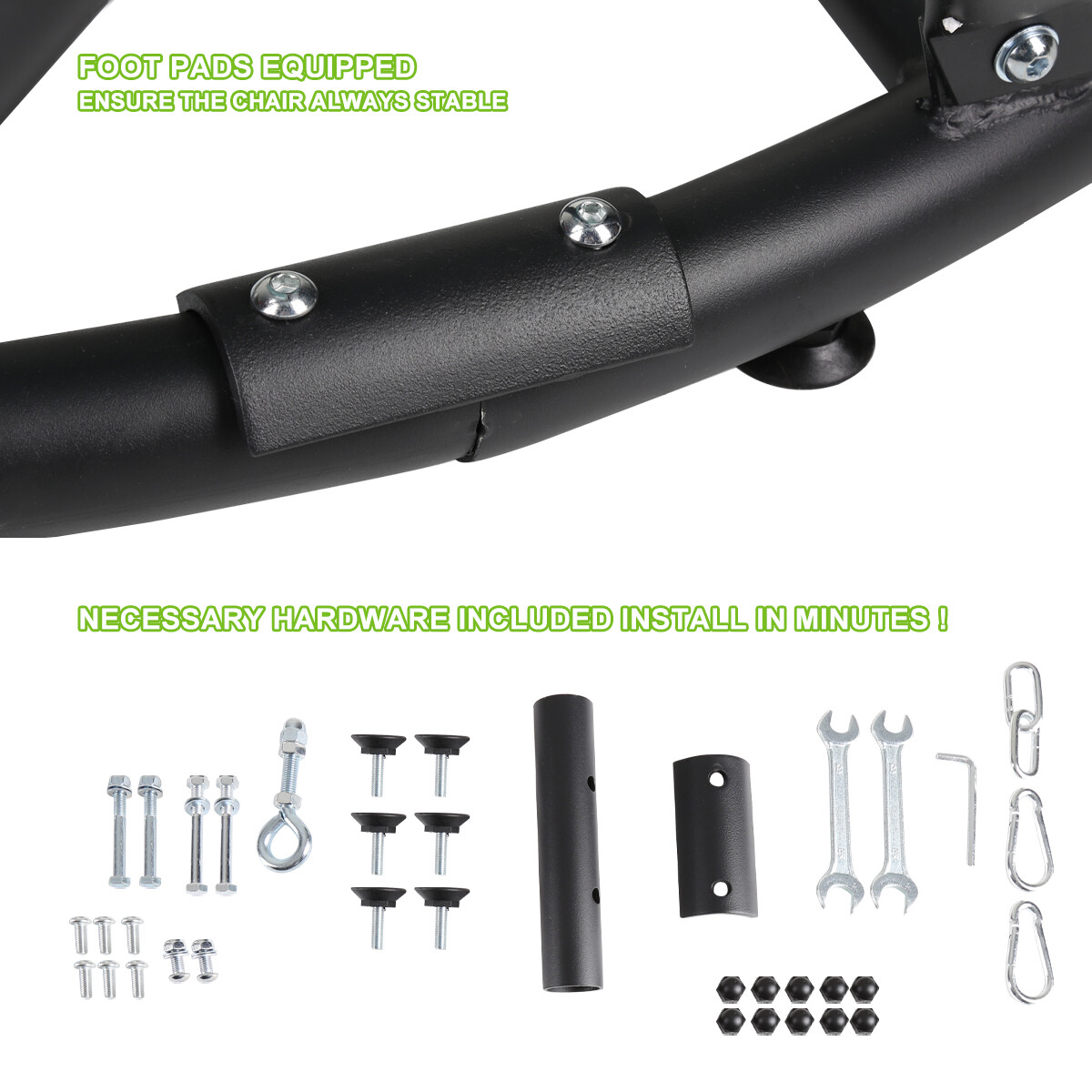 Foldable Hanging Egg Chair Outdoor Patio Hammock Swing Cushion Seat Canopy Stand