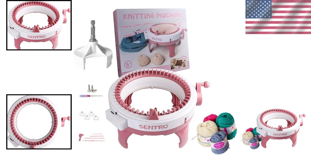 Electric Knitting Loom with Hex Steel Bit Adapter