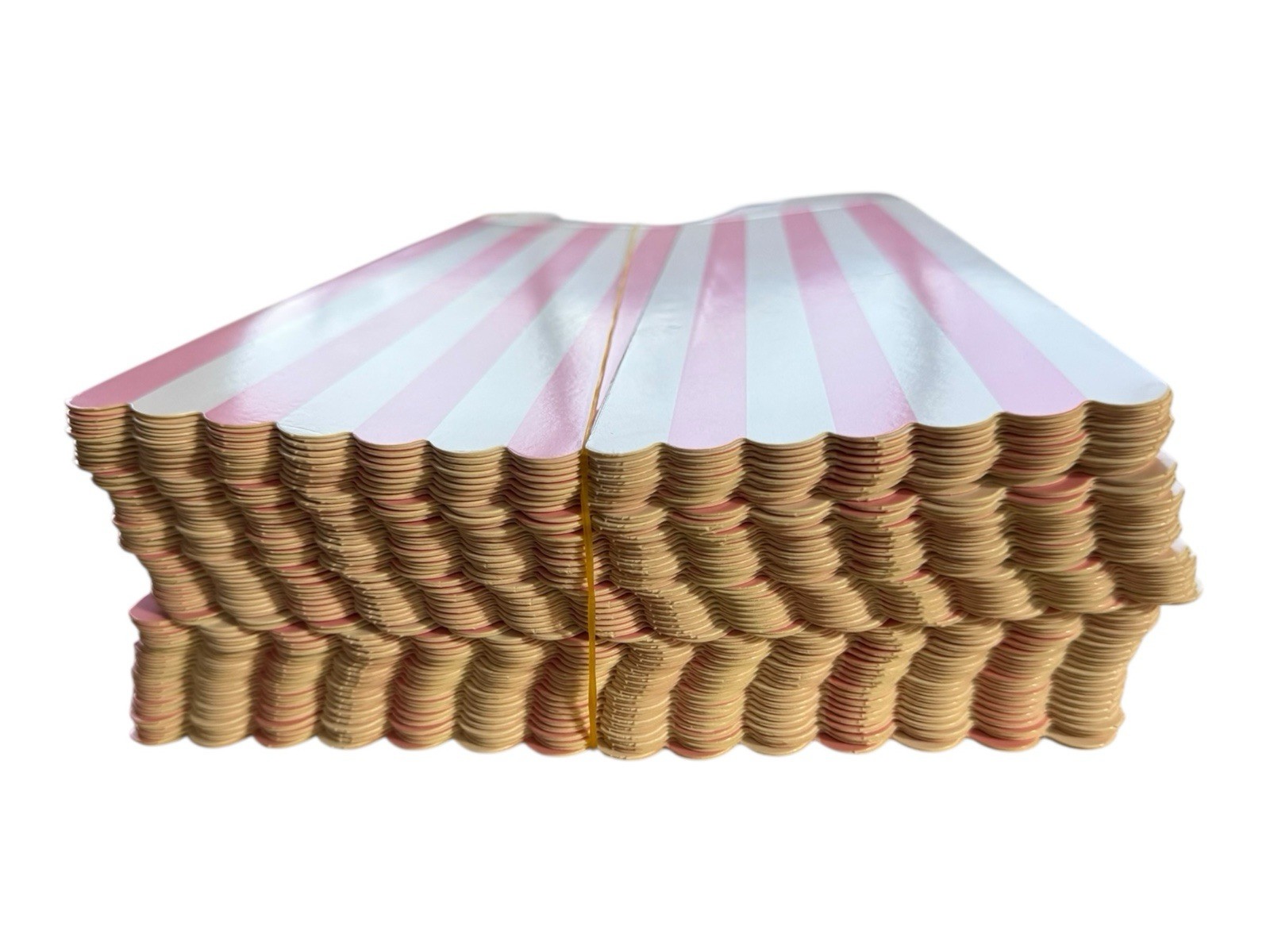 50-Pack Popcorn Boxes Paper Popcorn Bucket - Pink & White Stripe