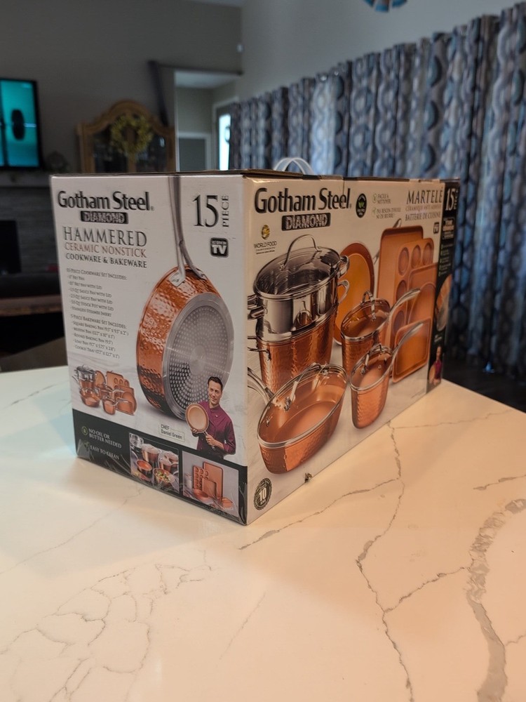 Gotham Steel Hammered 15pc Set