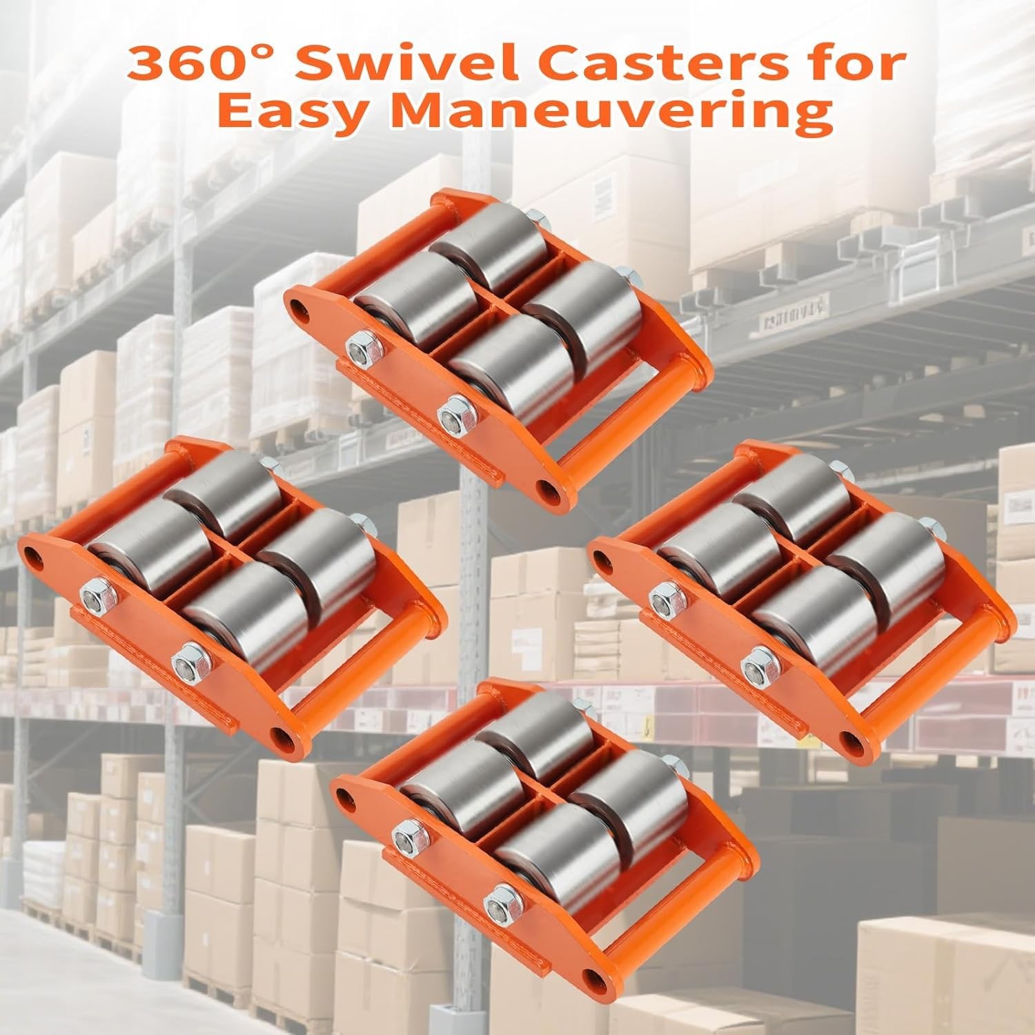 4PCS Machinery Mover 6/8/12 Ton Heavy Duty Machine Dolly Equipment Roller Skates