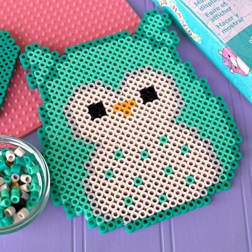 Fused Bead Activity Kit - 5 Unique Patterns, 4393 Pieces, Multicolor Craft Set