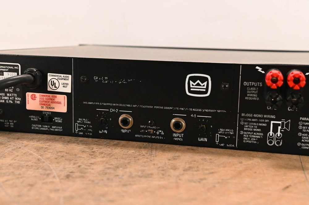 Crown 800 CSL 2-Channel Power Amplifier CG01PGZ