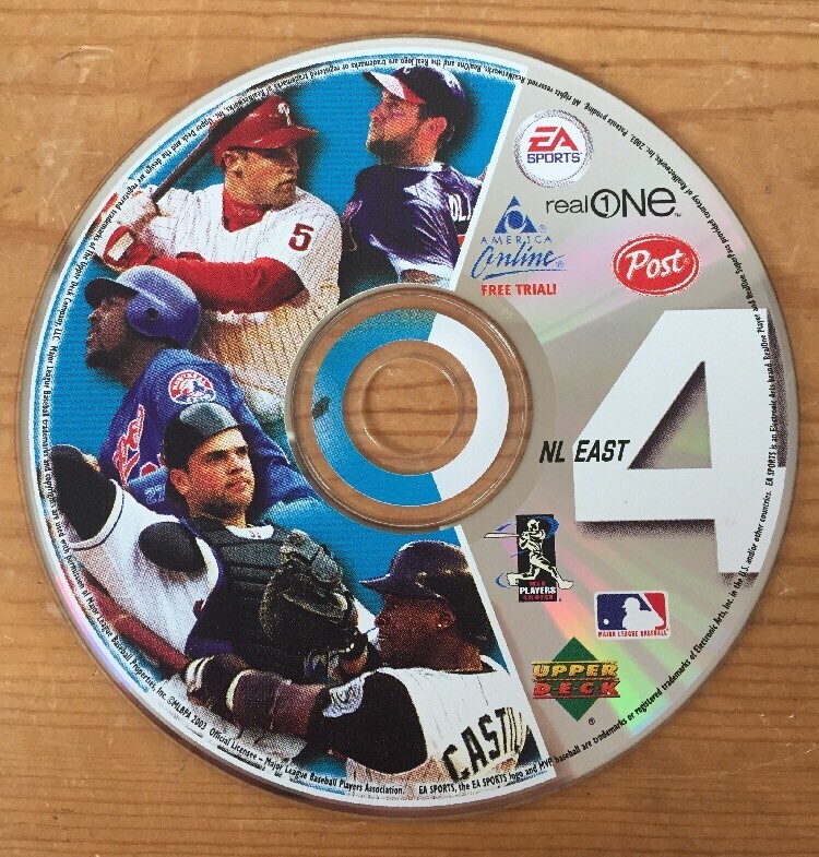 2003 Post Cereal MLB Baseball NL East Upper Deck Virtual Cards & Game Disc 4