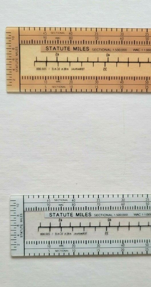 2 C-P 1 Plotter vtg Rulers Flight Navigation Plotter Nautical Distance
