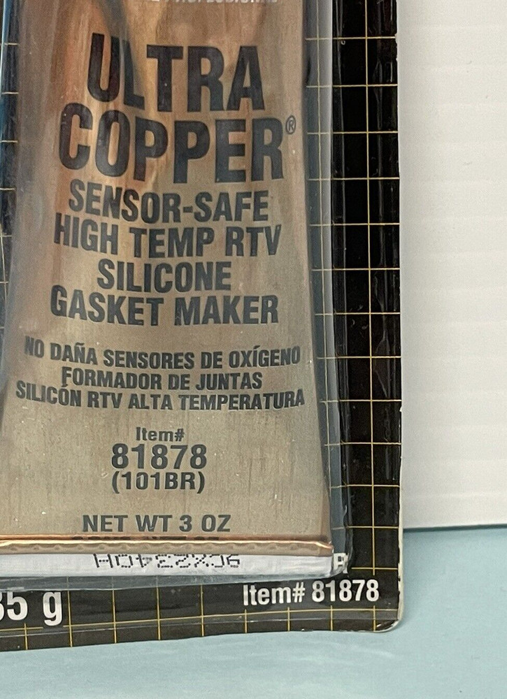 PERMATEX 81878 Ultra Copper Sensor Safe High-Temp RTV Silicone Gasket Maker 3oz