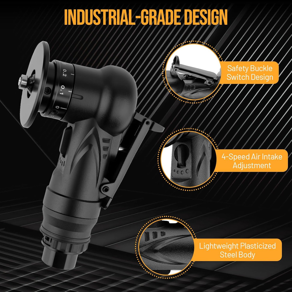 Pneumatic Chamfering Tool, Chamfer Tool with 6 C-Angle & 6 R-Angle Blades, Upgra