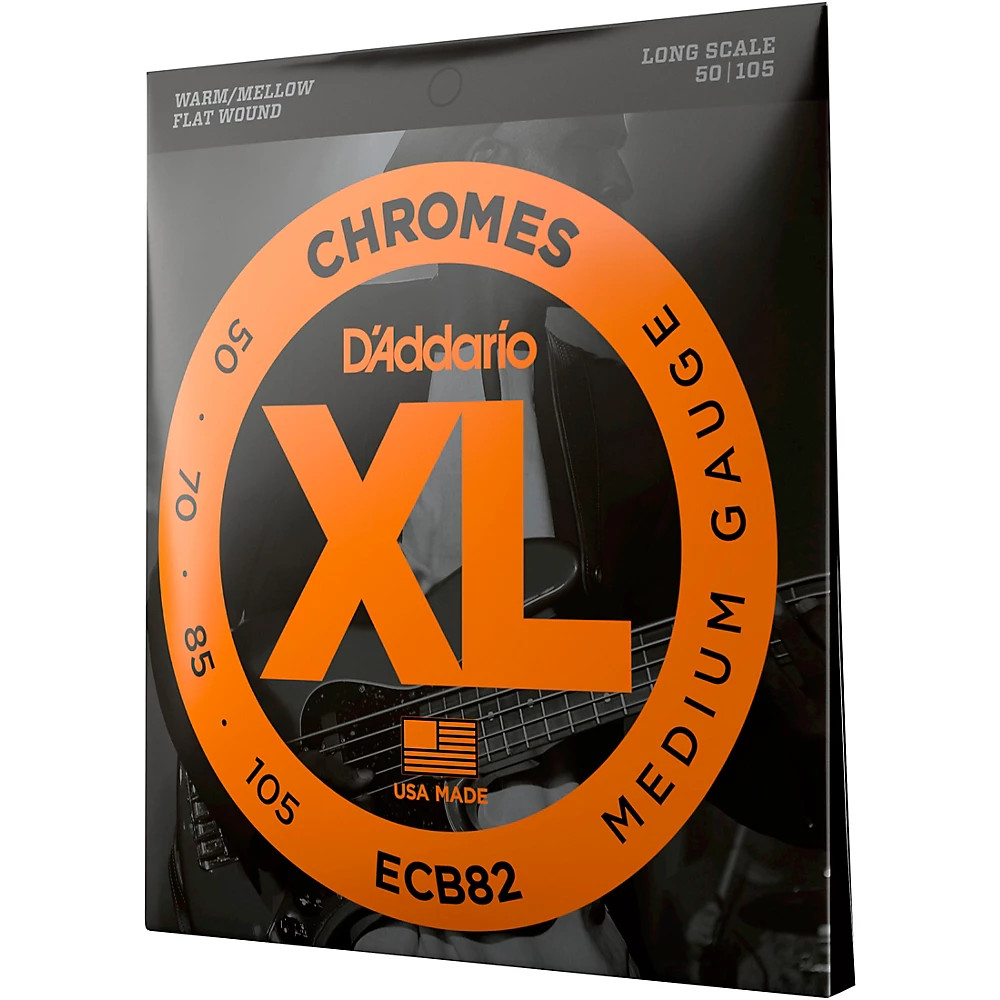 D'Addario ECB82 Chromes Flatwound Medium Bass Strings