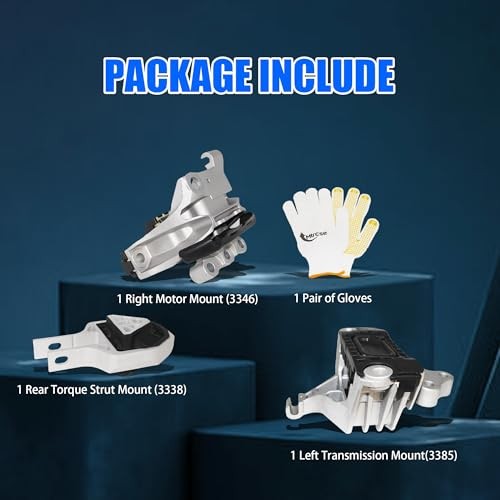 3PCS Engine Motor Mount Set Trans Mount Compatible with Dodge Dart 2013-2016