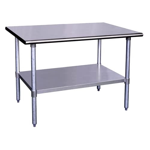 Kratos Stainless Steel Kitchen Prep Table 36"x24" with Undershelf, NSF Worktable