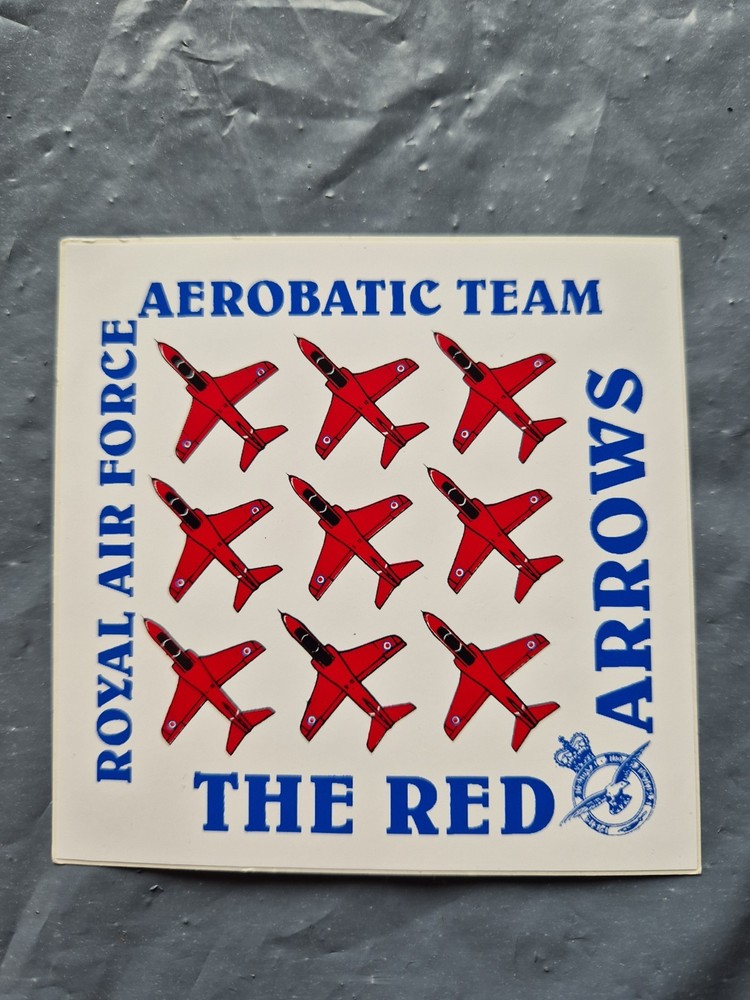 Red Arrows Squadron Sticker Royal Air Force Hawk