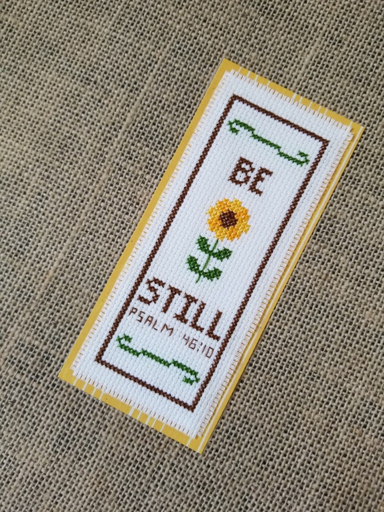 Counted Cross Stitch Be Still Scripture Bookmark Pattern