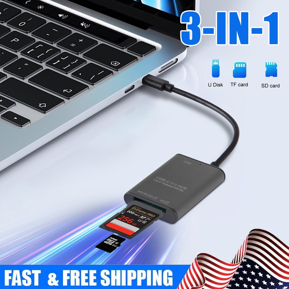 USB C to SD Card Reader Writer OTG Adapter USB 3.0 Micro SD Memory Card Adapter