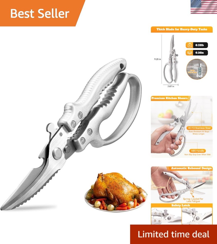 Heavy Duty Kitchen Scissors: Multi-Purpose Poultry Shears for Effortless Cutting