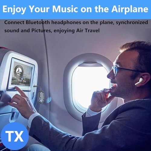 Bluetooth 5.4 Transmitter Receiver - 2-in-1 Bluetooth Wireless Audio Black