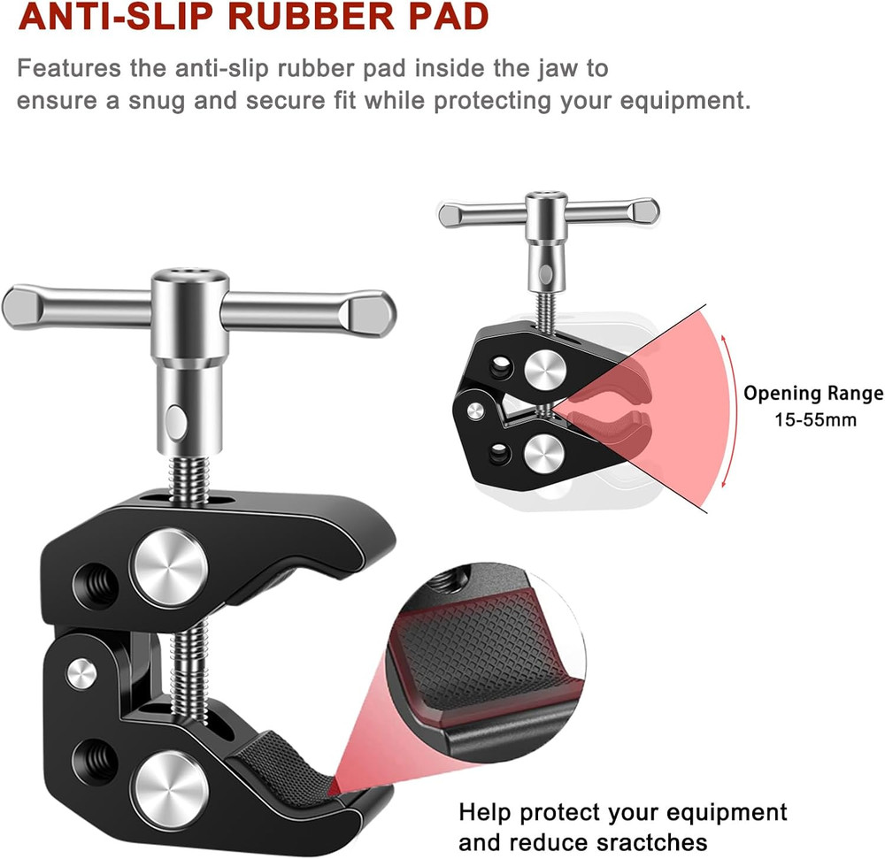 Mic Mount Microphone Clamp with Ball Head Magic Arm - Compatible with Microphone