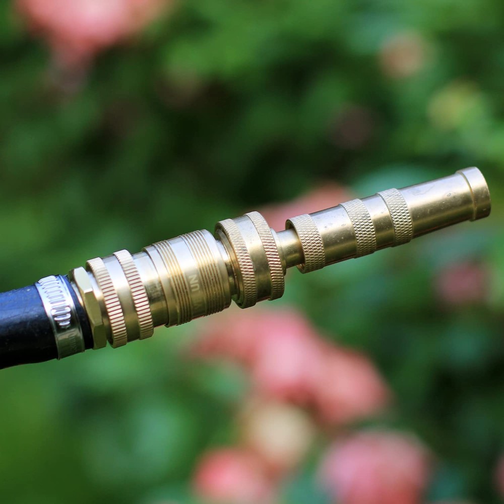 Garden Hose Quick Connect Solid Brass 3/4 inch GHT Internal Thread Quick Conn...