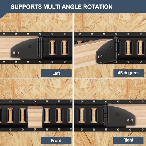 4 Pack E-Track Wood Beam End Socket Shelf Brackets |E Track Accessories Swivel