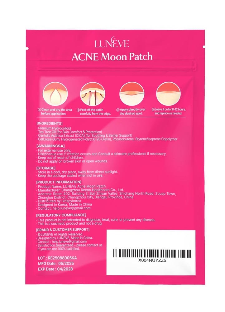 Acne Patch – 72 Count Hydrocolloid Pimple Stickers with Tea Tree