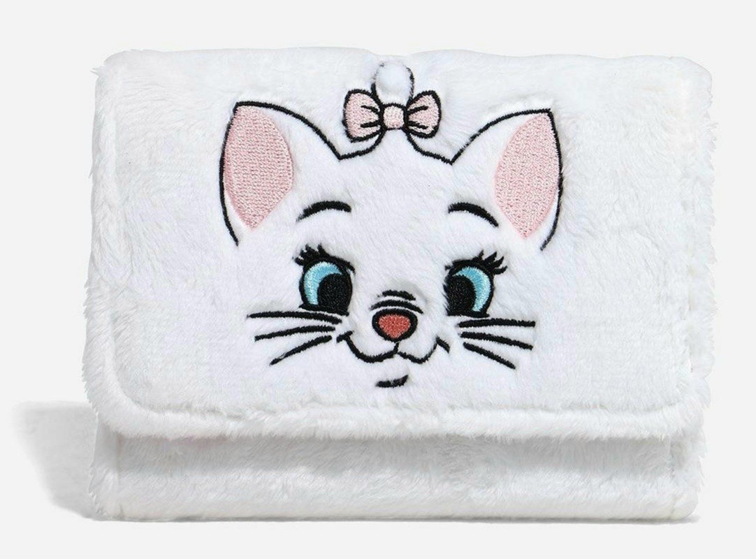 Disney The Aristocats Marie "I'm A Lady" Fuzzy Plush Flap Wallet Loungefly🎀🆕️