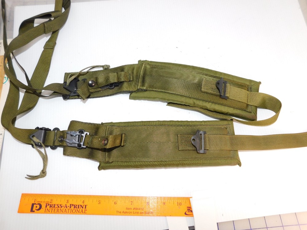 US Army Shoulder Strap set, DoubleQuick release, Padded, OD green