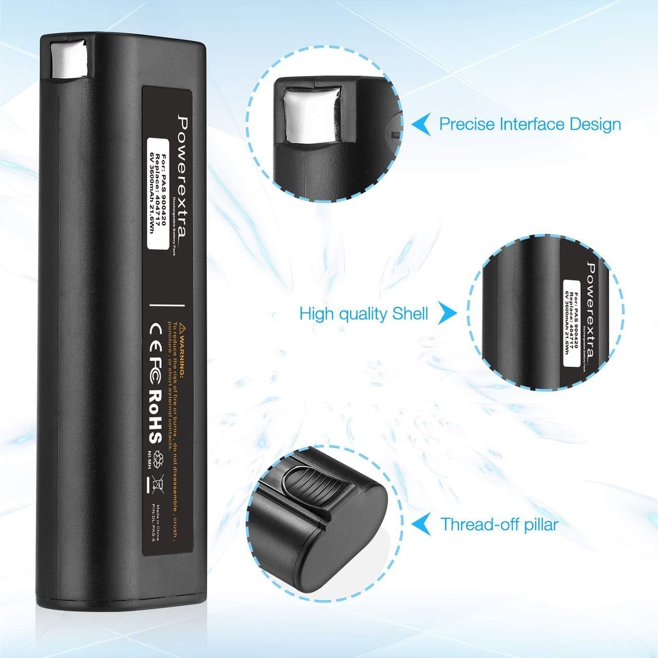 2PACK Battery for PASLODE 6V 404717 902000 900400 900420 900600 Nailer Ni-MH