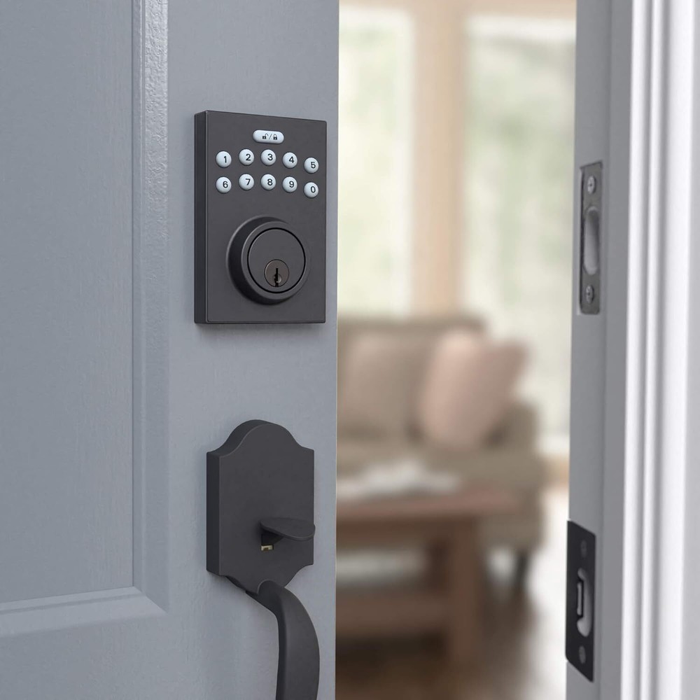 Amazon Basics Electronic Keypad Deadbolt Door Lock PL1S4910 - Matte Black