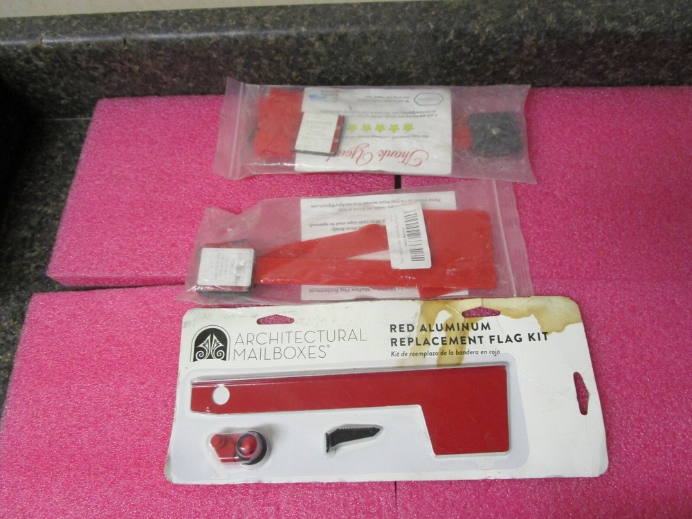 NEW! Qty (3) Red Flag Replacement Mailbox Flags