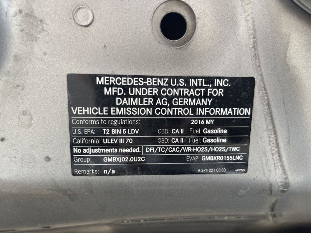 Front Camera 2016 MERCEDES BENZ C300 Multipurpose (windshield mtd) 1010095