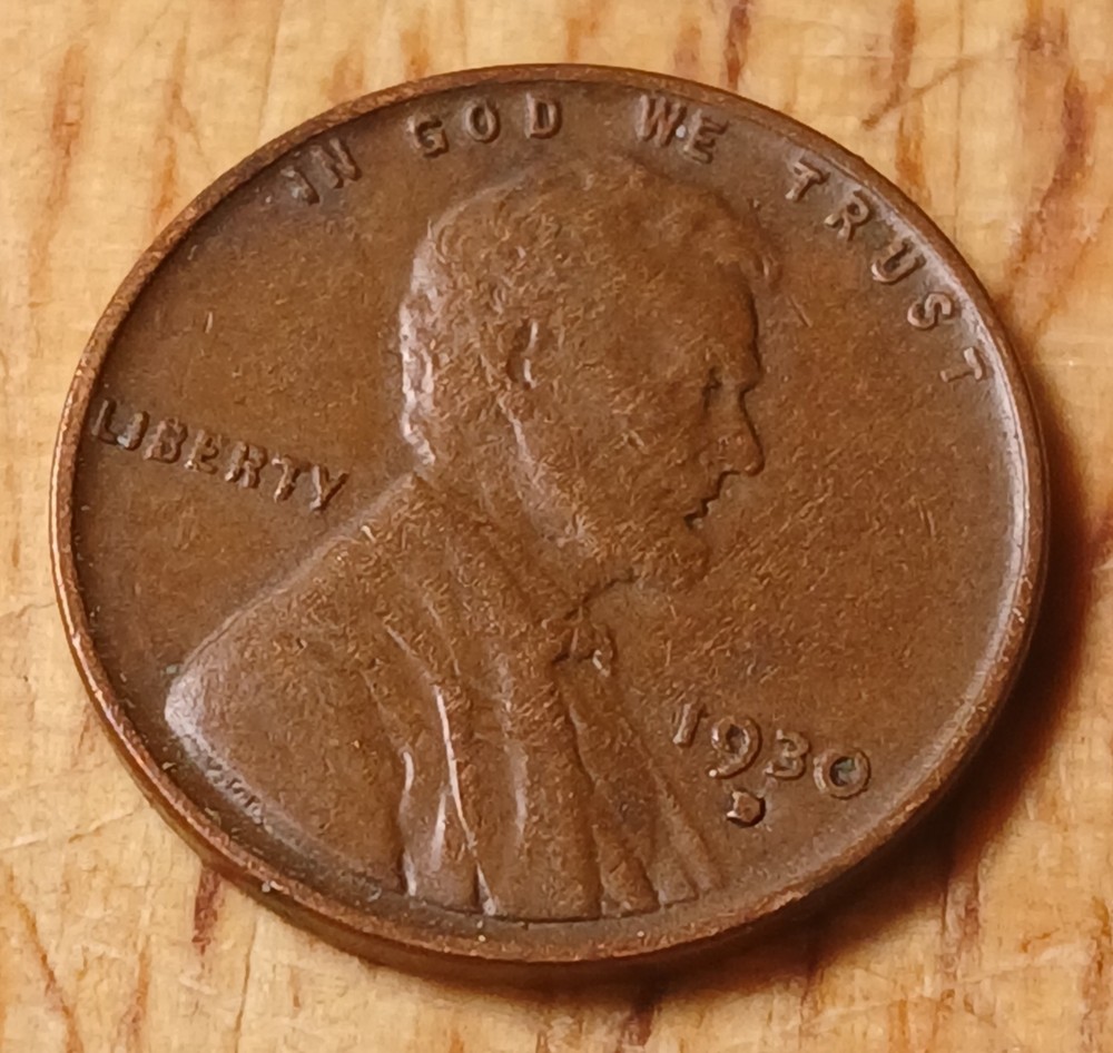 Lincoln Wheat Cent  1930 D VF #4