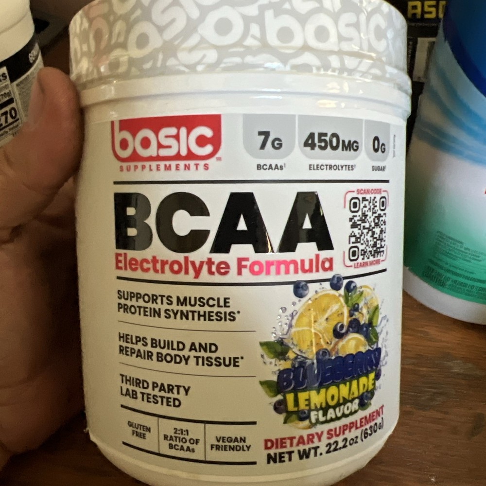 BASIC SUPPLEMENTS BCAA Powder Electrolyte Formula with 7g BCAAs 211 Ratio 450...