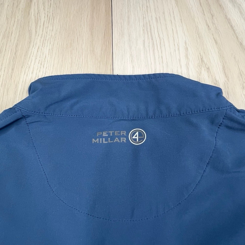 Peter Millar Wind 1/4 Zip Pullover Men’s Size L Large Blue RICC Logo