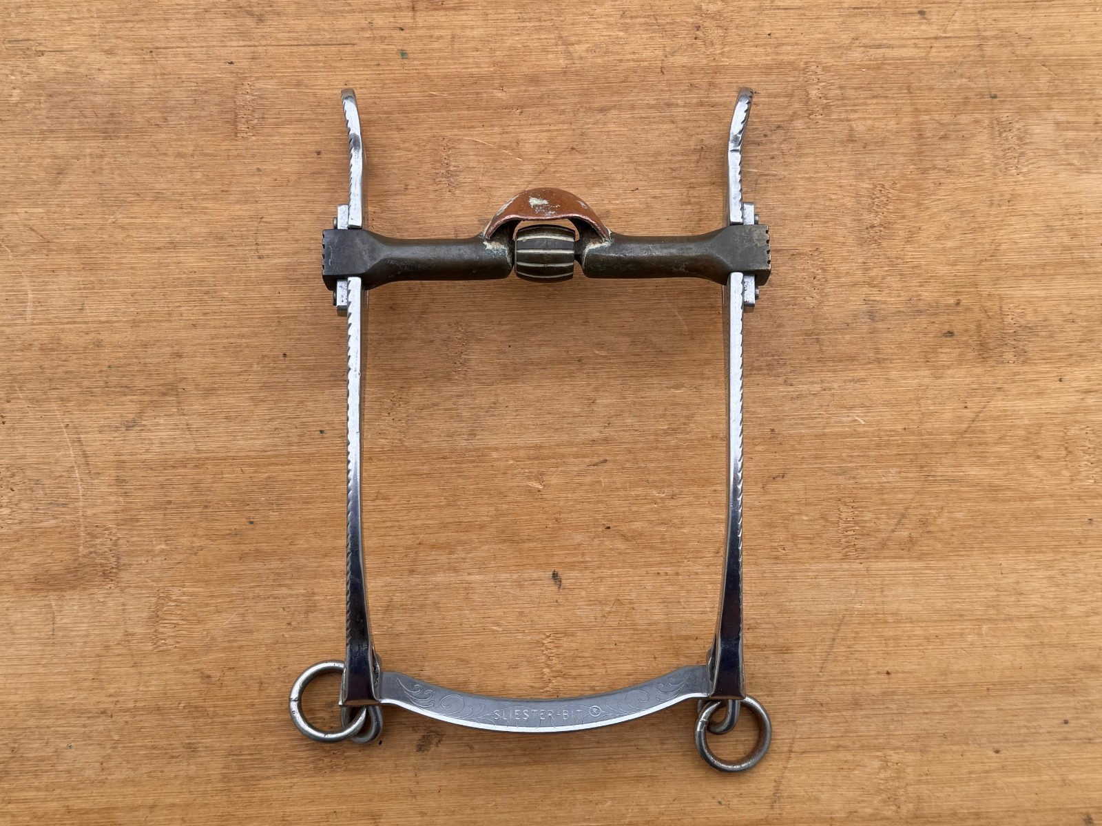 SLIESTER Engraved Surgical Steel Copper Hooded Western Cricket Bit ~ 4 1/2"