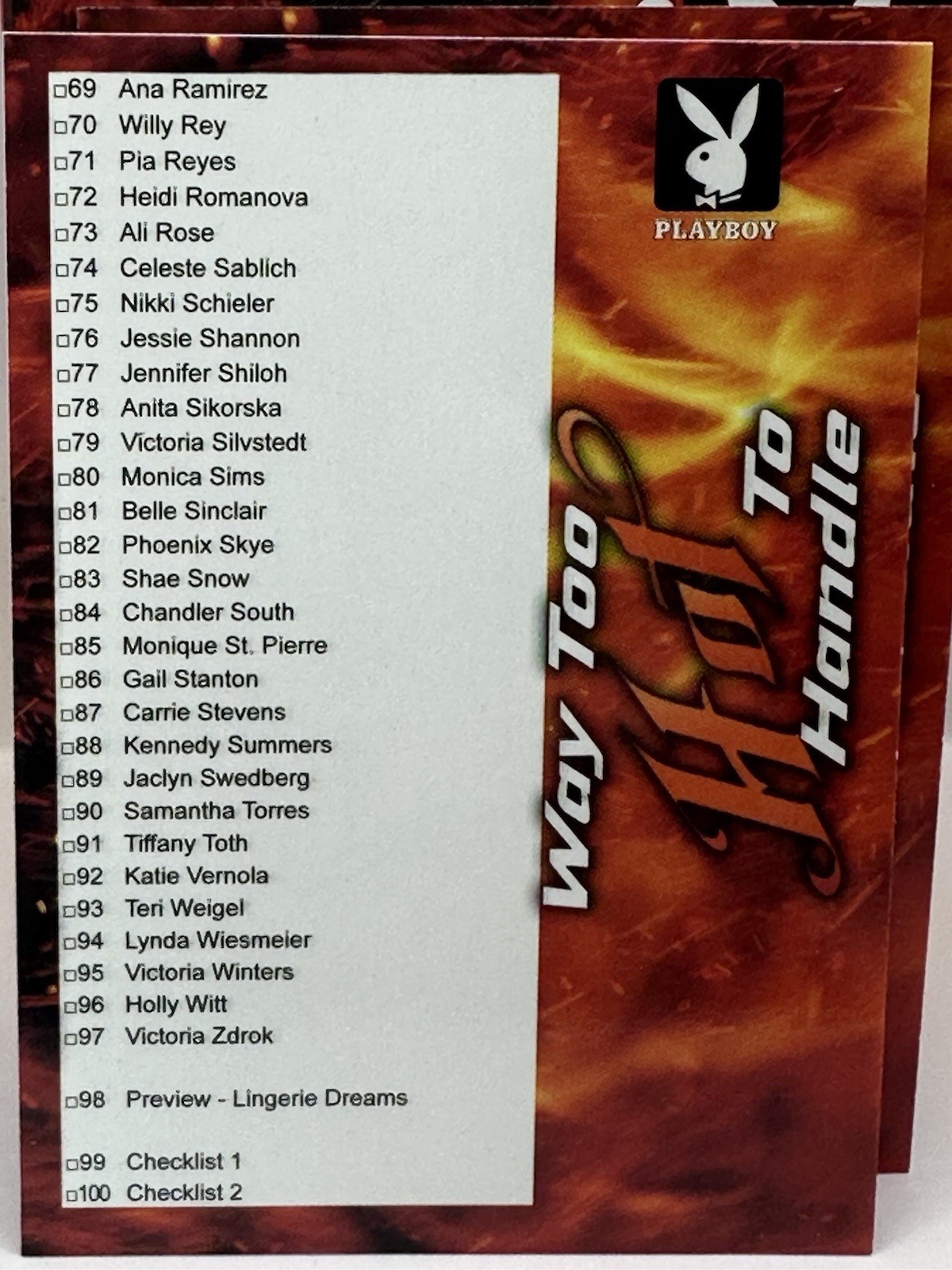 Playboy🐇Centerfold Collectors Cards "Way Too Hot 🔥to Handle" Choose A Playmate