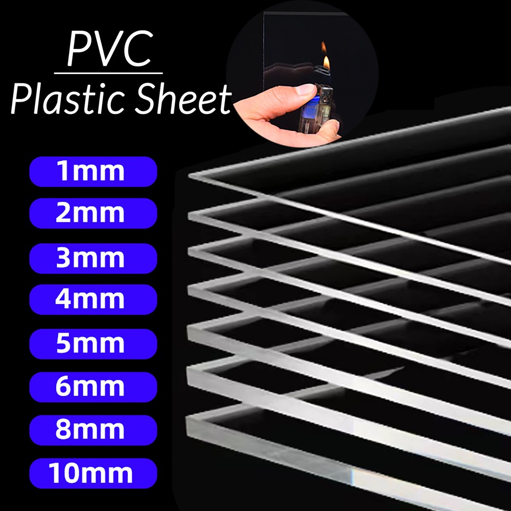 PVC Plastic Sheet Perspex Sheets A1 A2 A3 A4 A5 Many Sizes & Thickness