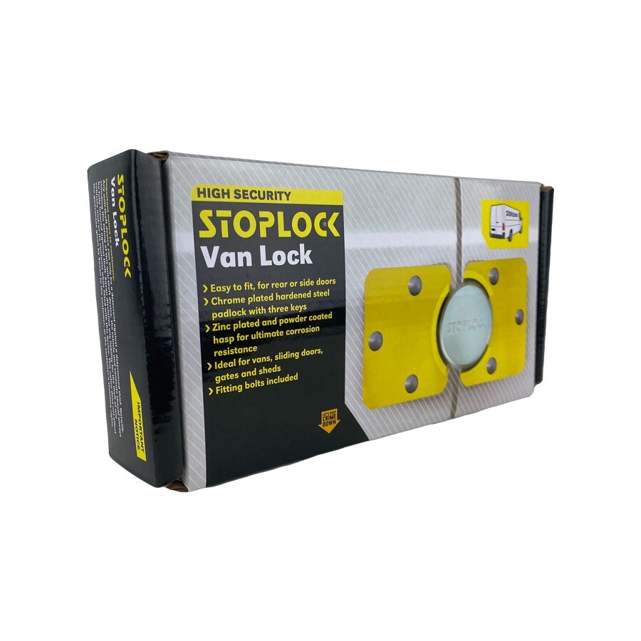 Stoplock Van Lock High Security Trailer Home Garage Shed Door Hasp. Caps ✅