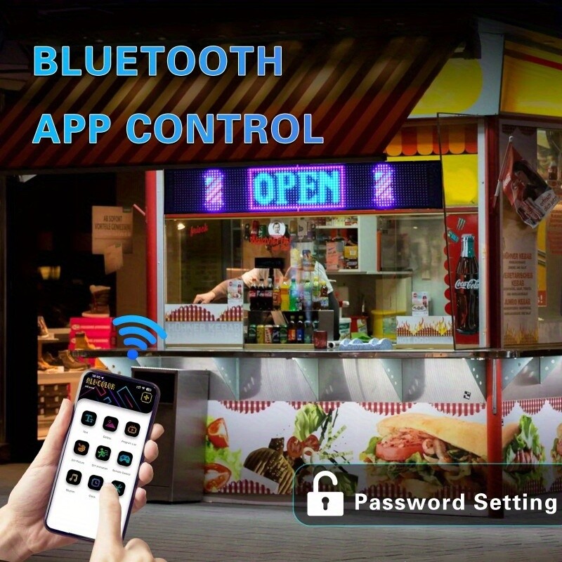 Bright 16x96 Flexible LED Windshield Display for Enhanced Visibility