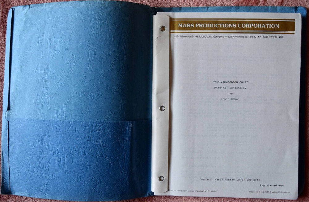 The Armageddon Chip Original Screenplay Script Irwin Cohan