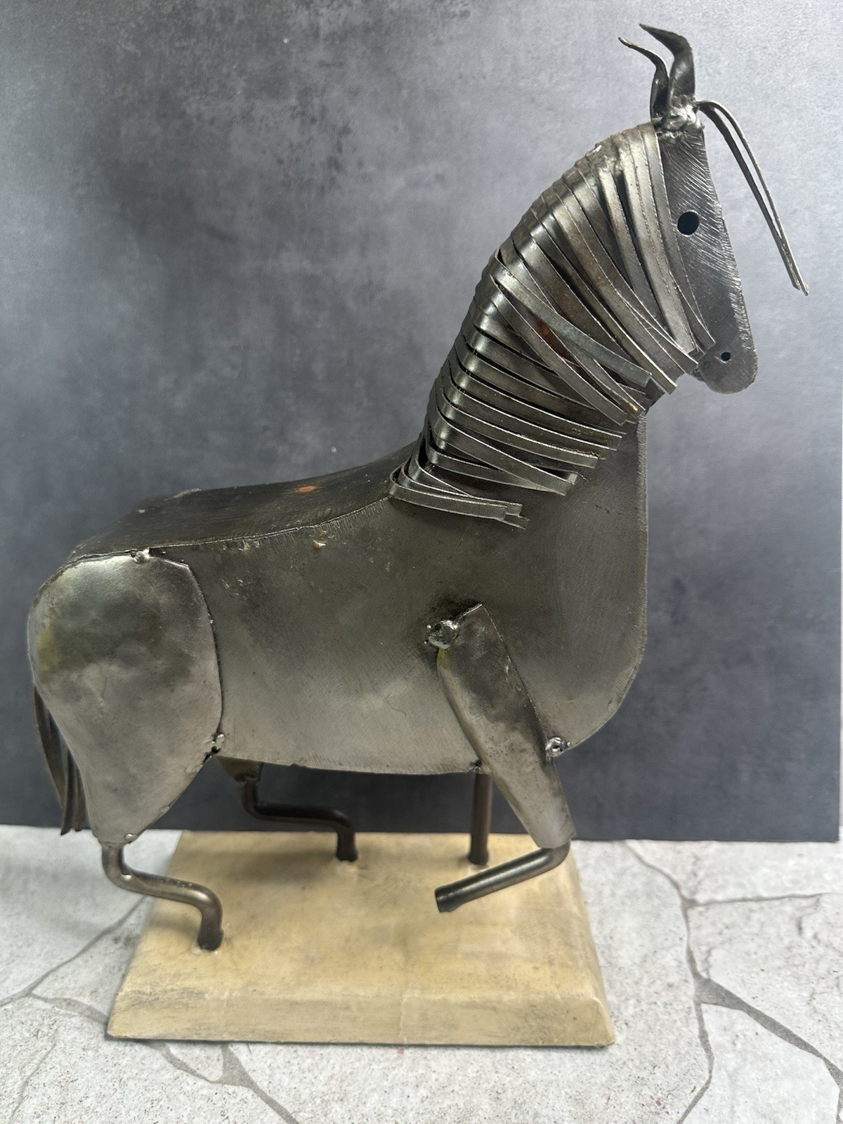 Arte Felguerez Handmade Metal Horse Sculpture Mexican Art Signed Collectible