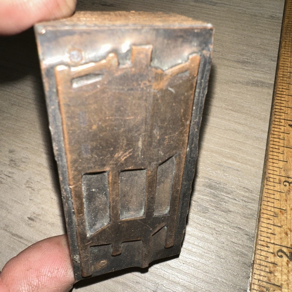 Printing Block “ Unknown Machine ??” Copper Face Letterpress